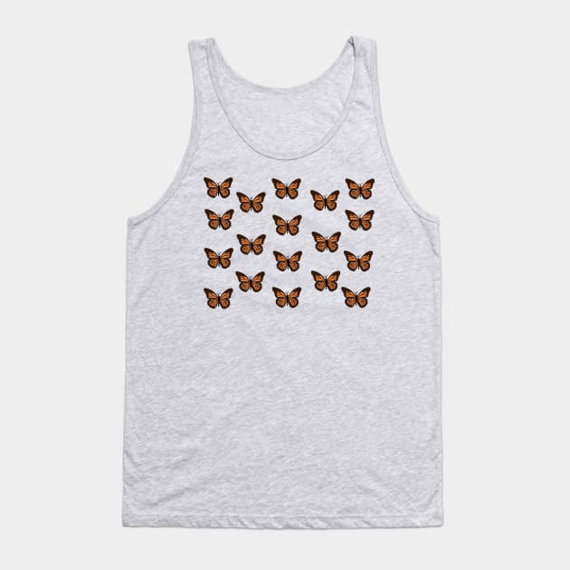 Orange Monarch Butterfly Tank Top by courtneylgraben